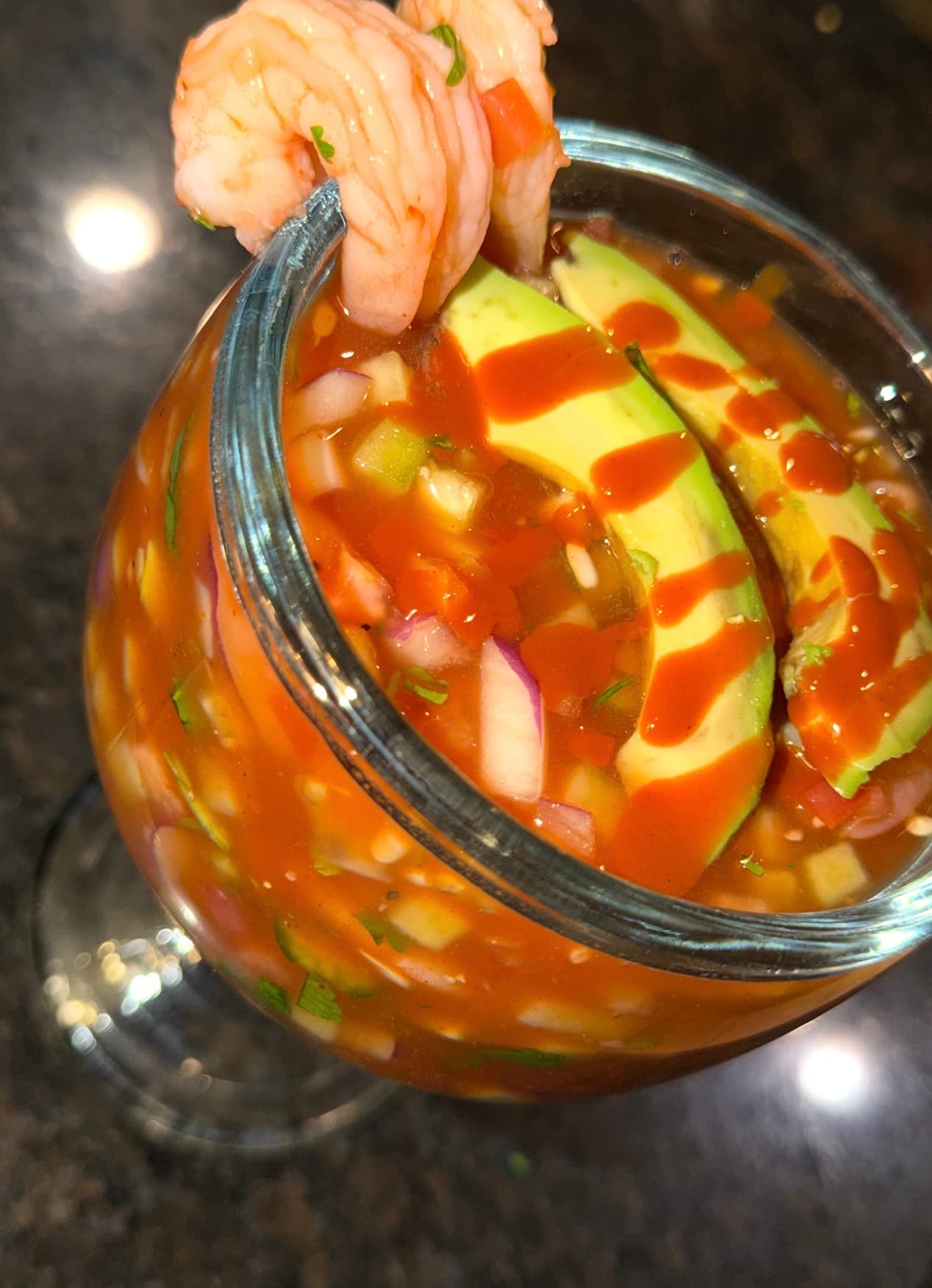 Traditional shrimp cocktails